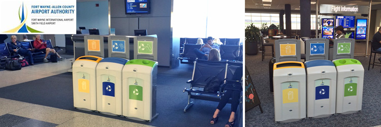 Reciclaje en un aeropuerto