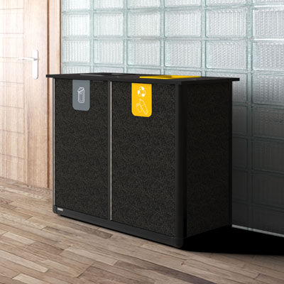 Estaci&oacute;n de reciclaje Origin&trade; Infinity Duo de 220 litros Dise&ntilde;o que ahorra espacio