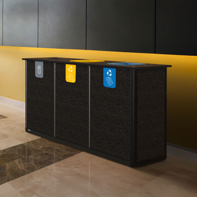 Estaci&oacute;n de reciclaje Origin&trade; Infinity Trio de 330 litros