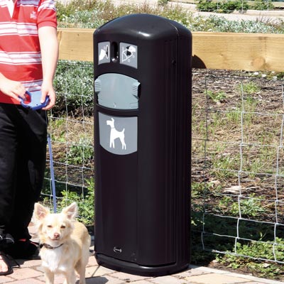 Papelera para residuos caninos Retriever City™ Con dispensador de bolsas para perros
