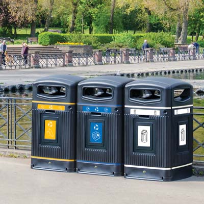 Papeleras de reciclaje Glasdon Jubilee™ 240 litros