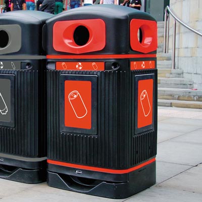 Papeleras de reciclaje Glasdon Jubilee™ 110 litros