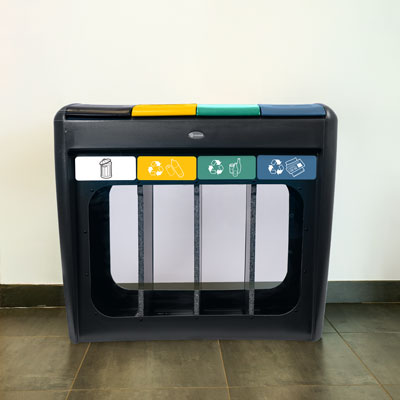Papelera de reciclaje Nexus® Evolution Vision Cuatro