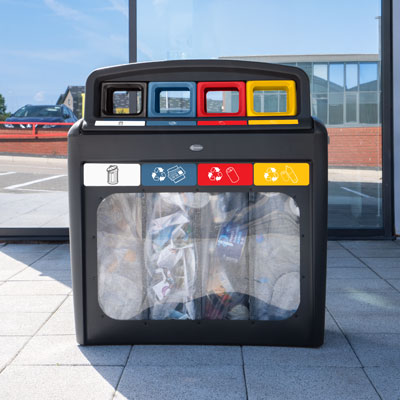 Papelera de reciclaje Nexus® Evolution City Vision Cuatro