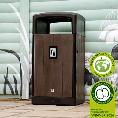 Papelera Origin™ Curve 110 Fabricado con materiales reciclados