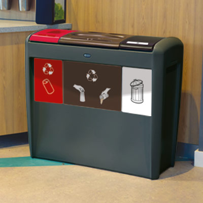 Papelera y estaciones de reciclaje Nexus® Evolution